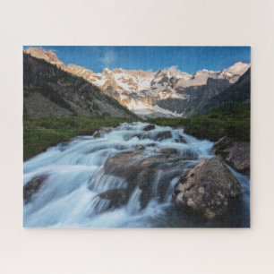 Waterfalls   Aviolo Lake, Italy Jigsaw Puzzle