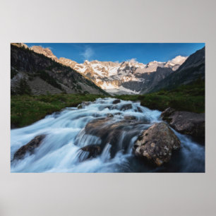Waterfalls   Aviolo Lake, Italy Poster