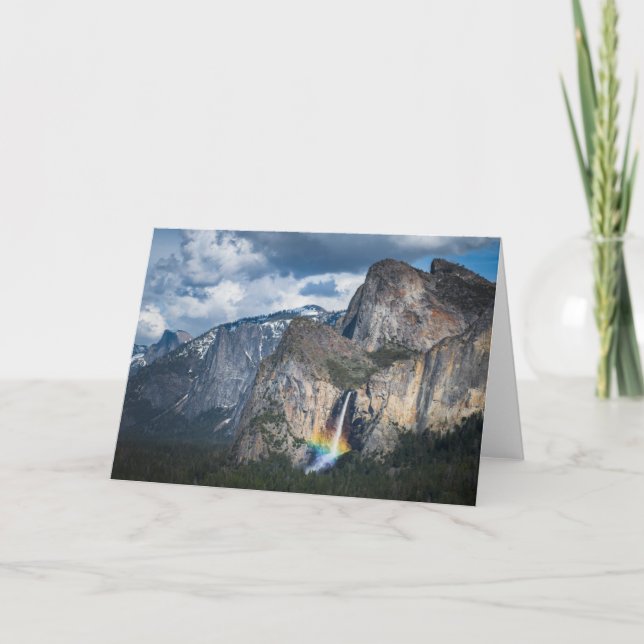 Waterfalls | Bridal Veil Falls Yosemite California Card (Front)