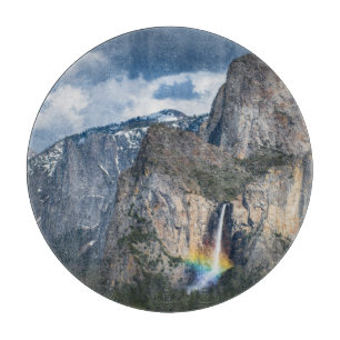 Waterfalls   Bridal Veil Falls Yosemite California Cutting Board