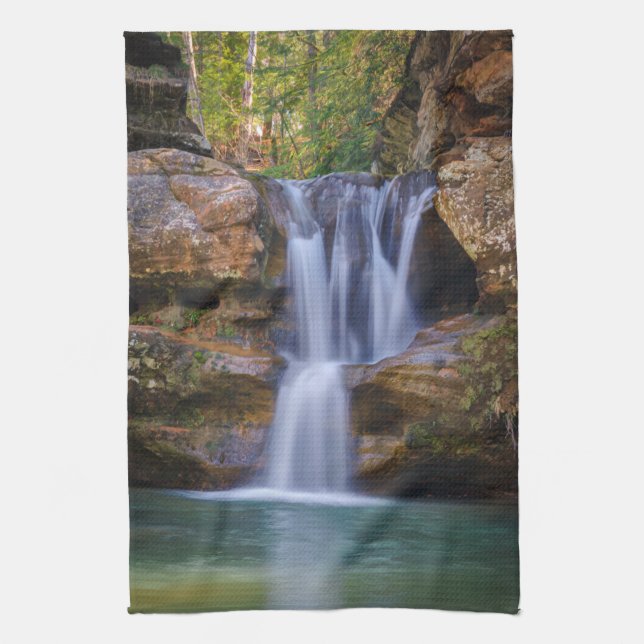 Waterfalls | Cedar Falls, Ohio Tea Towel (Vertical)