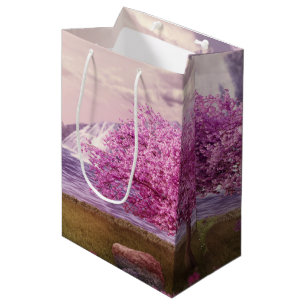 Waterfalls & Cherry Trees by a Lake Medium Gift Bag