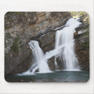 Waterfalls Coming Out Of A Rock Cliff Mouse Pad