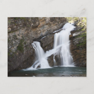 Waterfalls Coming Out Of A Rock Cliff Postcard
