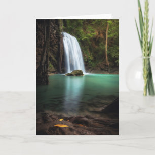 Waterfalls Erawan Waterfall, Thailand Card