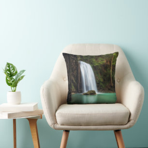 Waterfalls Erawan Waterfall, Thailand Cushion
