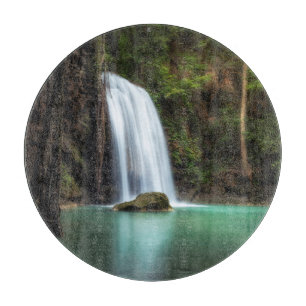 Waterfalls Erawan Waterfall, Thailand Cutting Board