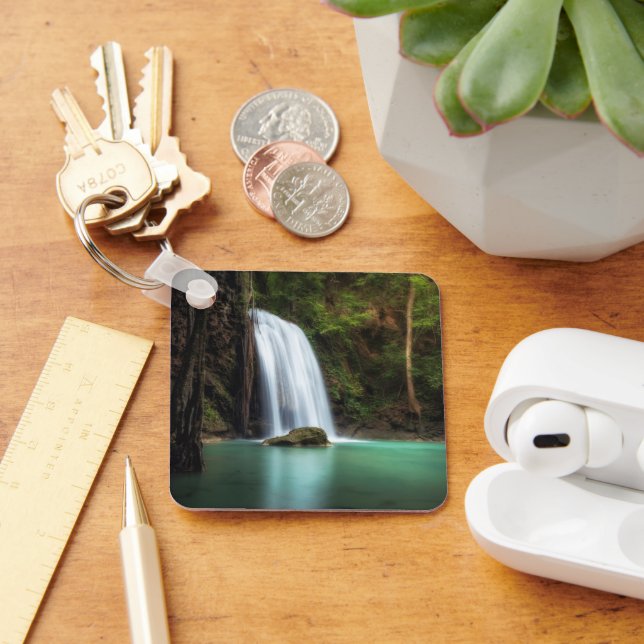 Waterfalls | Erawan Waterfall, Thailand Key Ring (Desk)