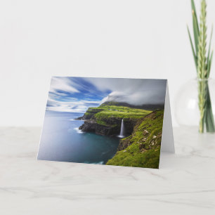 Waterfalls   Faroe Islands, Denmark Card