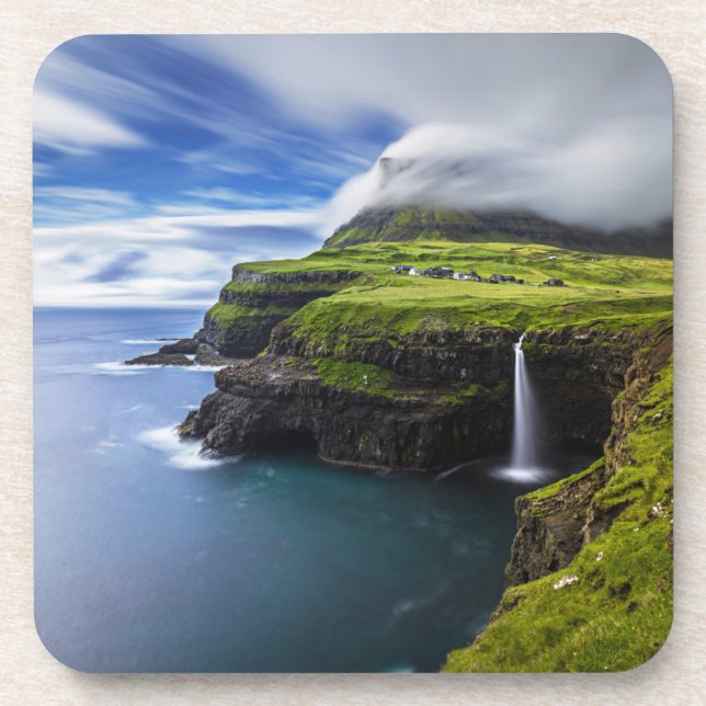 Waterfalls | Faroe Islands, Denmark Coaster (Front)