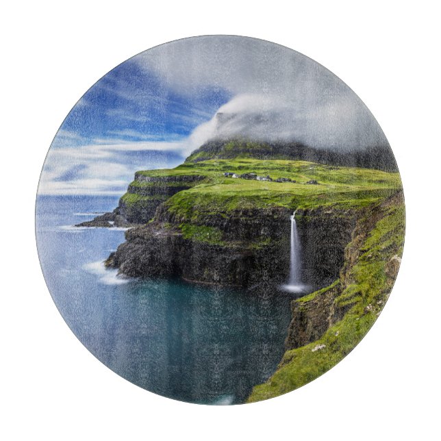 Waterfalls | Faroe Islands, Denmark Cutting Board (Front)
