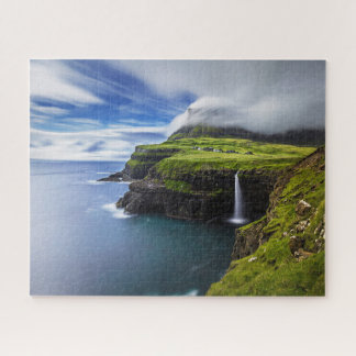 Waterfalls | Faroe Islands, Denmark Jigsaw Puzzle