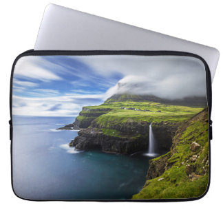 Waterfalls | Faroe Islands, Denmark Laptop Sleeve