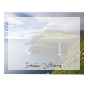 Waterfalls Faroe Islands, Denmark Notepad