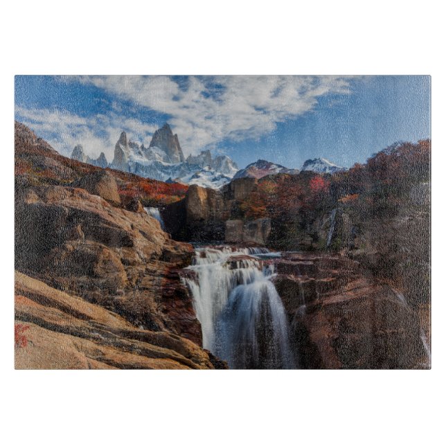 Waterfalls | Fitz Roy Mountain, Argentina Cutting Board (Front)