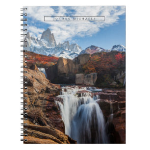 Waterfalls Fitz Roy Mountain, Argentina Notebook