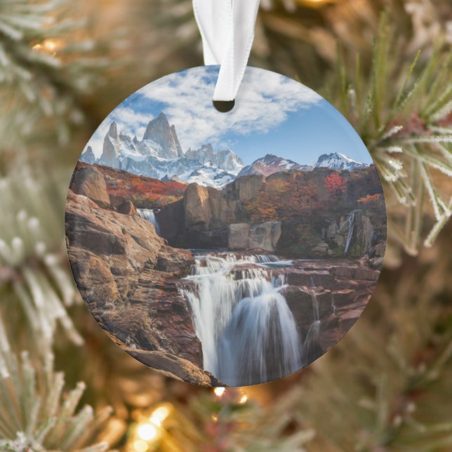 Waterfalls | Fitz Roy Mountain, Argentina Ornament (Tree)