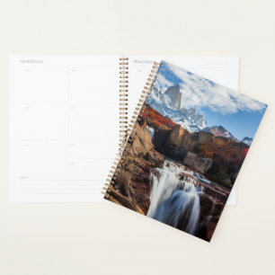 Waterfalls Fitz Roy Mountain, Argentina Planner