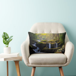 Waterfalls Great Smoky Mountain National Park Lumbar Cushion