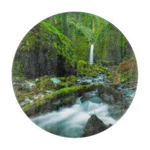 Waterfalls Grotto Falls, Oregon Cutting Board