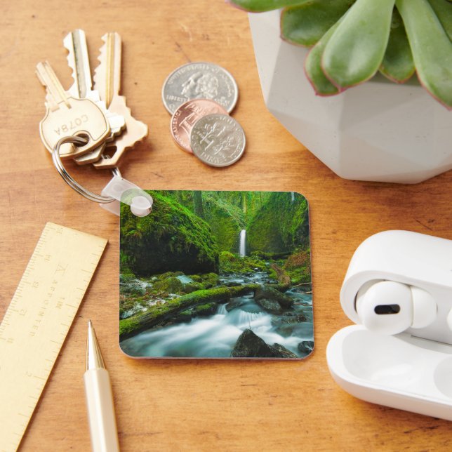 Waterfalls | Grotto Falls, Oregon Key Ring (Desk)