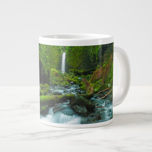 Waterfalls | Grotto Falls, Oregon Large Coffee Mug (Front Right)