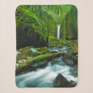 Waterfalls Grotto Falls, Oregon Sherpa Blanket