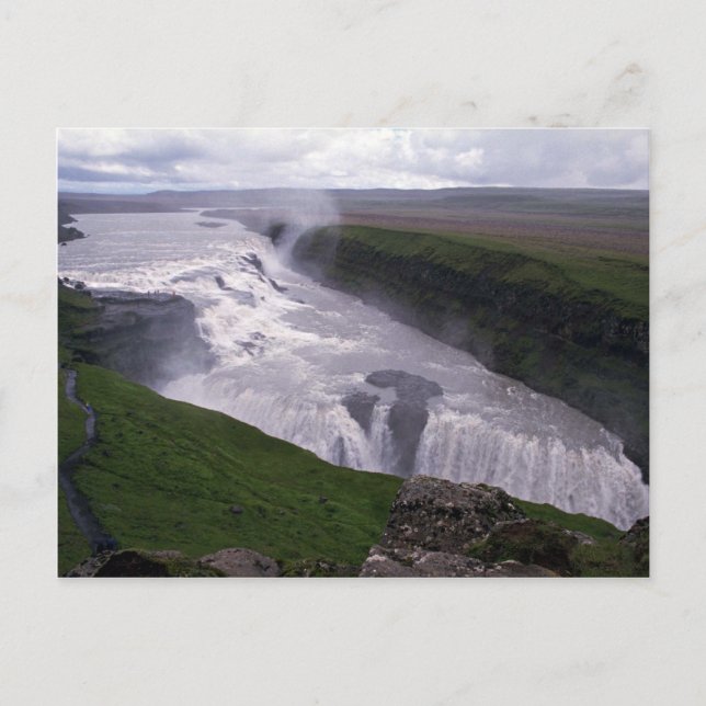 Waterfalls, Gulfoss, Iceland Postcard (Front)