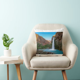 Waterfalls Havasu Falls at Sunset Cushion