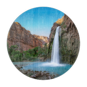 Waterfalls   Havasu Falls at Sunset Cutting Board