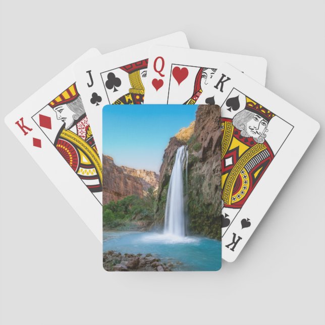 Waterfalls | Havasu Falls at Sunset Playing Cards (Back)