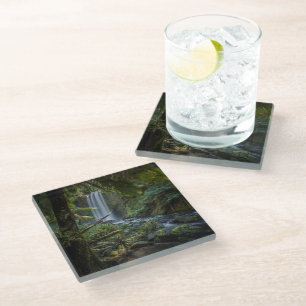 Waterfalls Hopetoun Falls, New Zealand Glass Coaster