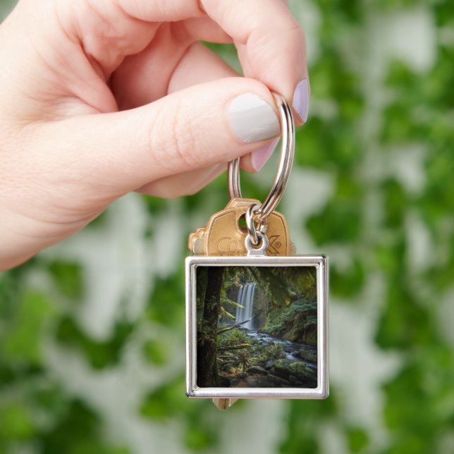 Waterfalls | Hopetoun Falls, New Zealand Key Ring (Hand)