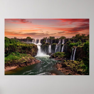 Waterfalls Iguacu National Park Poster