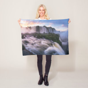 Waterfalls Iguazu Waterfall, Brazil Fleece Blanket