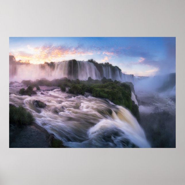 Waterfalls | Iguazu Waterfall, Brazil Poster (Front)