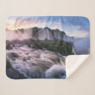 Waterfalls Iguazu Waterfall, Brazil Sherpa Blanket