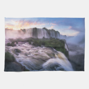 Waterfalls   Iguazu Waterfall, Brazil Tea Towel