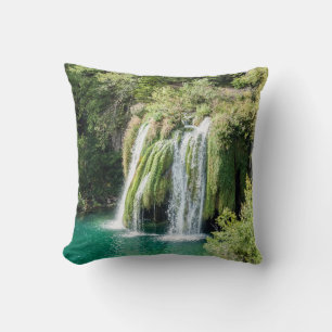 Waterfalls in Plitvice National Park - Croatia Cushion