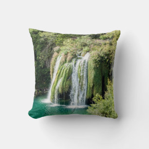 Waterfalls in Plitvice National Park - Croatia Cushion
