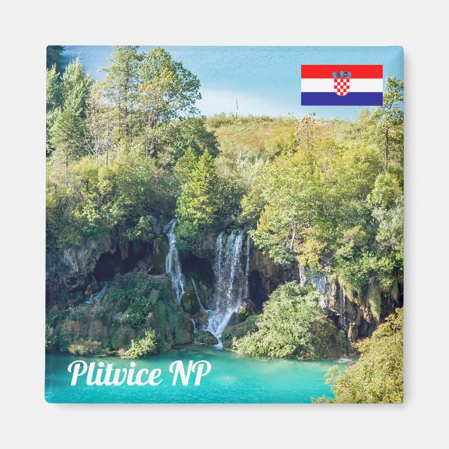 Waterfalls in Plitvice National Park - Croatia Magnet (Front)