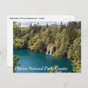 Waterfalls in Plitvice National Park - Croatia Postcard