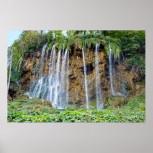 Waterfalls in Plitvice National Park - Croatia Poster