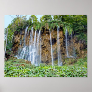 Waterfalls in Plitvice National Park - Croatia Poster