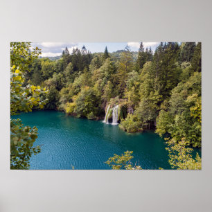 Waterfalls in Plitvice National Park - Croatia Poster
