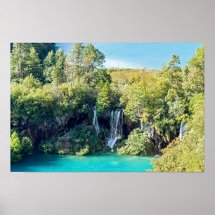 Waterfalls in Plitvice National Park - Croatia Poster