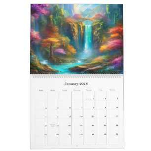 Waterfalls in Watercolor Calendar