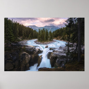 Waterfalls   Jasper National Park, Canada Poster