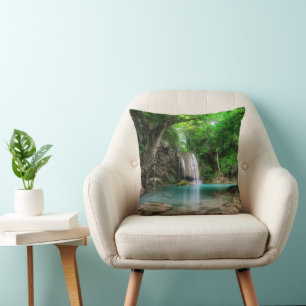 Waterfalls   Kanchanaburi, Thailand Cushion