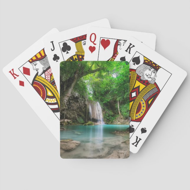 Waterfalls | Kanchanaburi, Thailand Playing Cards (Back)